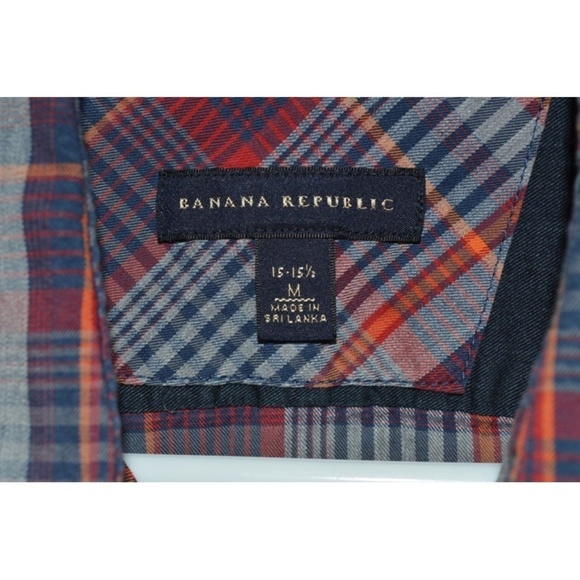 Banana Republic Medium Shirt Long Sleeve Plaid - Picture 5 of 5